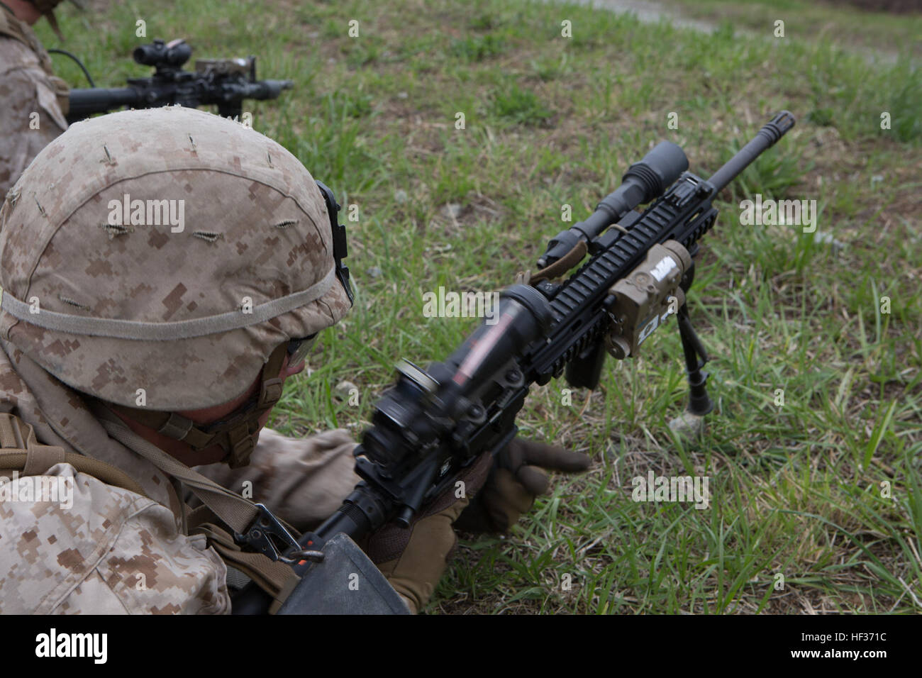 A U.s. Marine With Fox Company, Battalion Landing Team 2 6, 26th Marine 