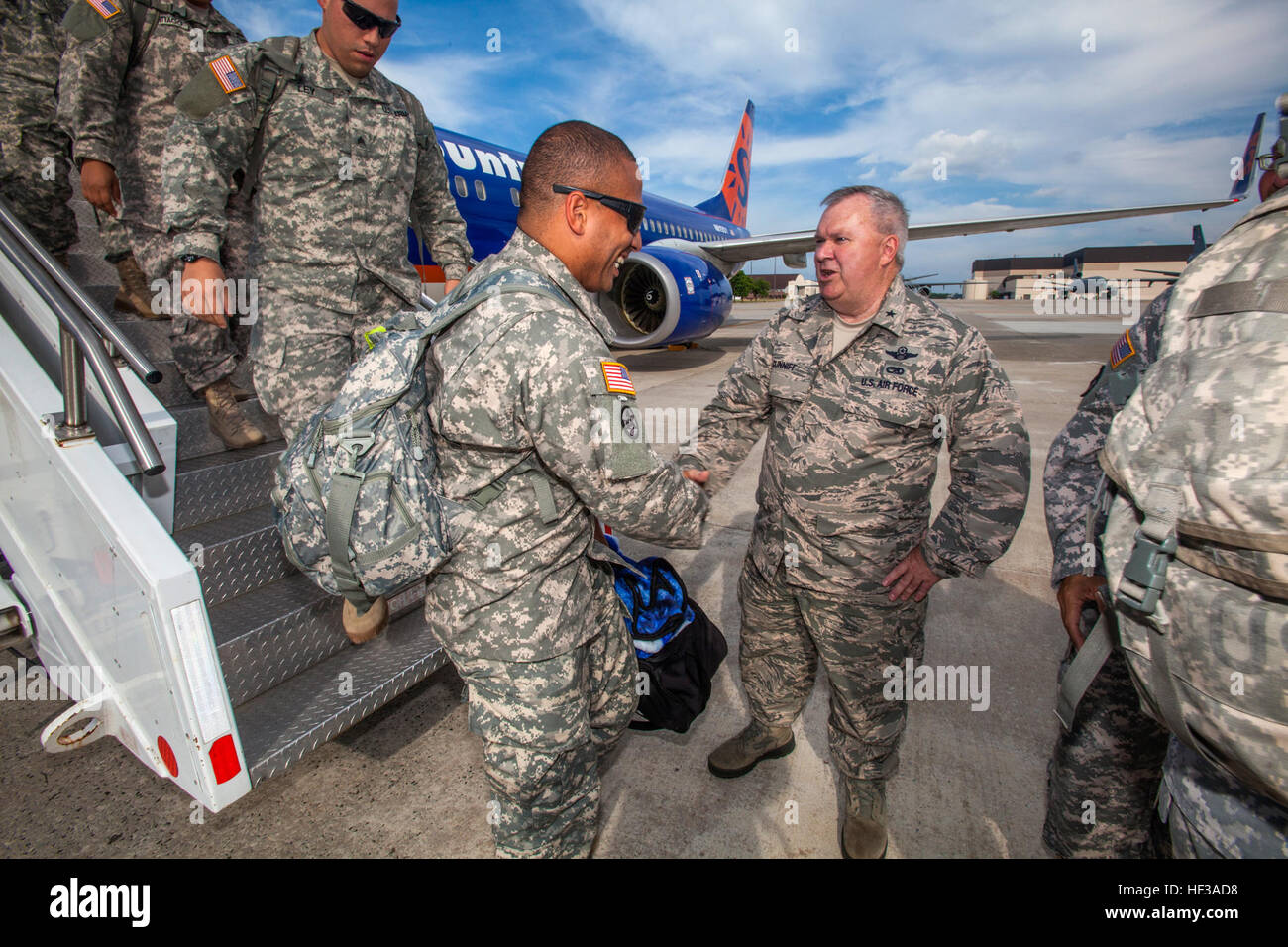 Brig. Gen. Michael L. Cunniff, right, the adjutant general of New