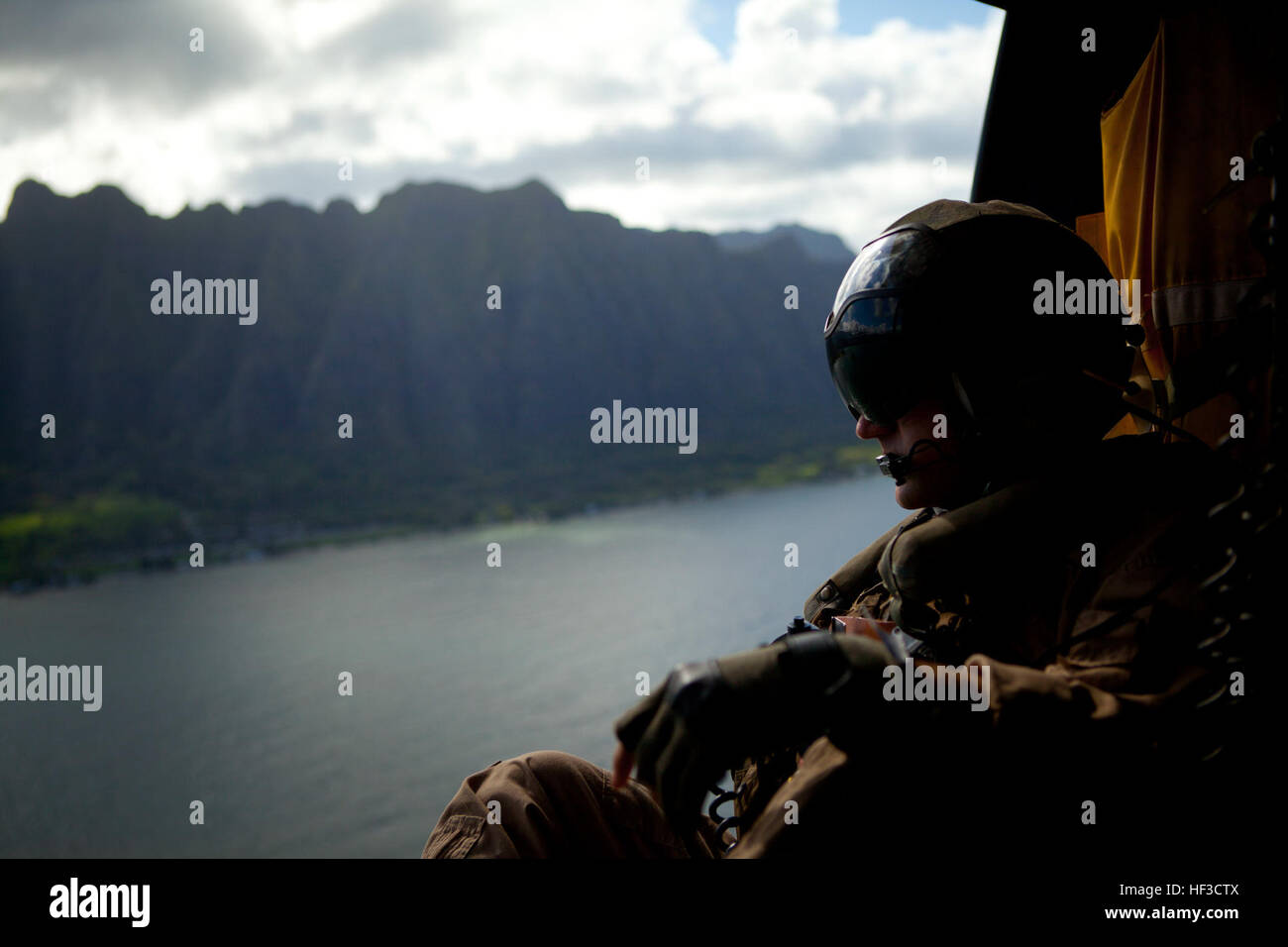 U.S. Marine Corps Staff Sgt. Joshua Covell, aerial observer assigned to