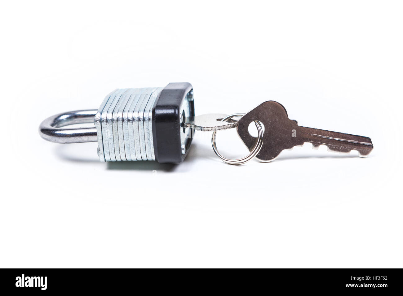 Padlock and keys isolated on white background Stock Photo - Alamy
