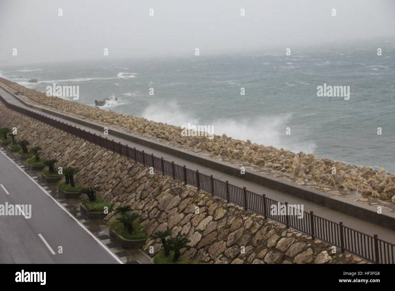 The effects of Typhoon Bolaven are still felt on Okinawa Aug. 28, one