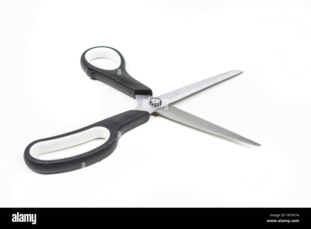 Black and white scissors isolated on white background Stock Photo - Alamy
