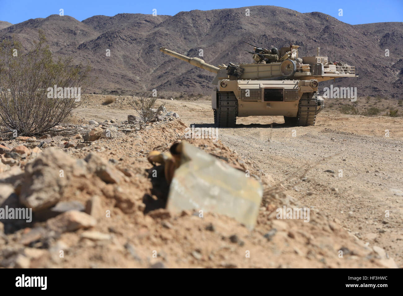Company A, 4th Tank Battalion M1A1 Abrams tank crew conducts pre ...