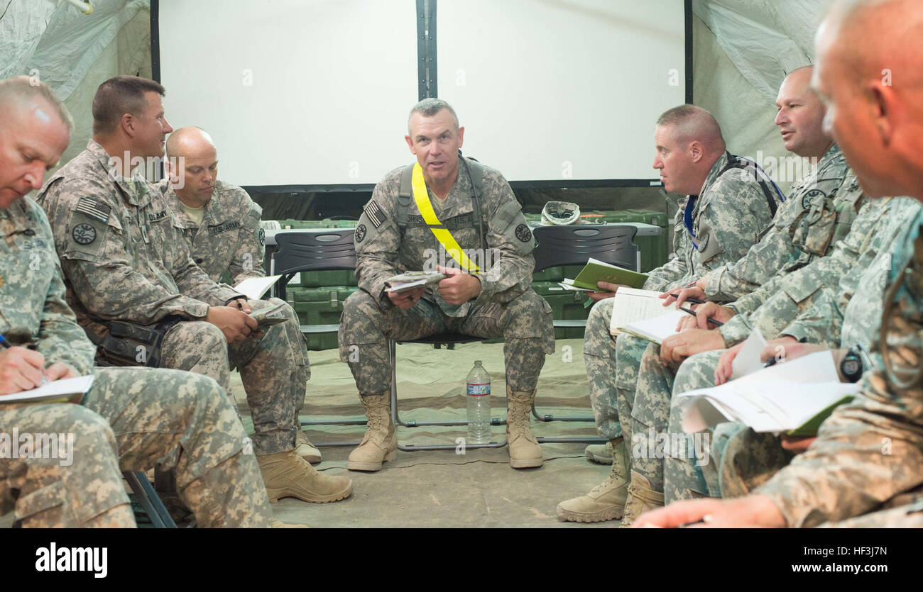 Idaho Army National Guard Col. Russell D. Johnson (center), commander