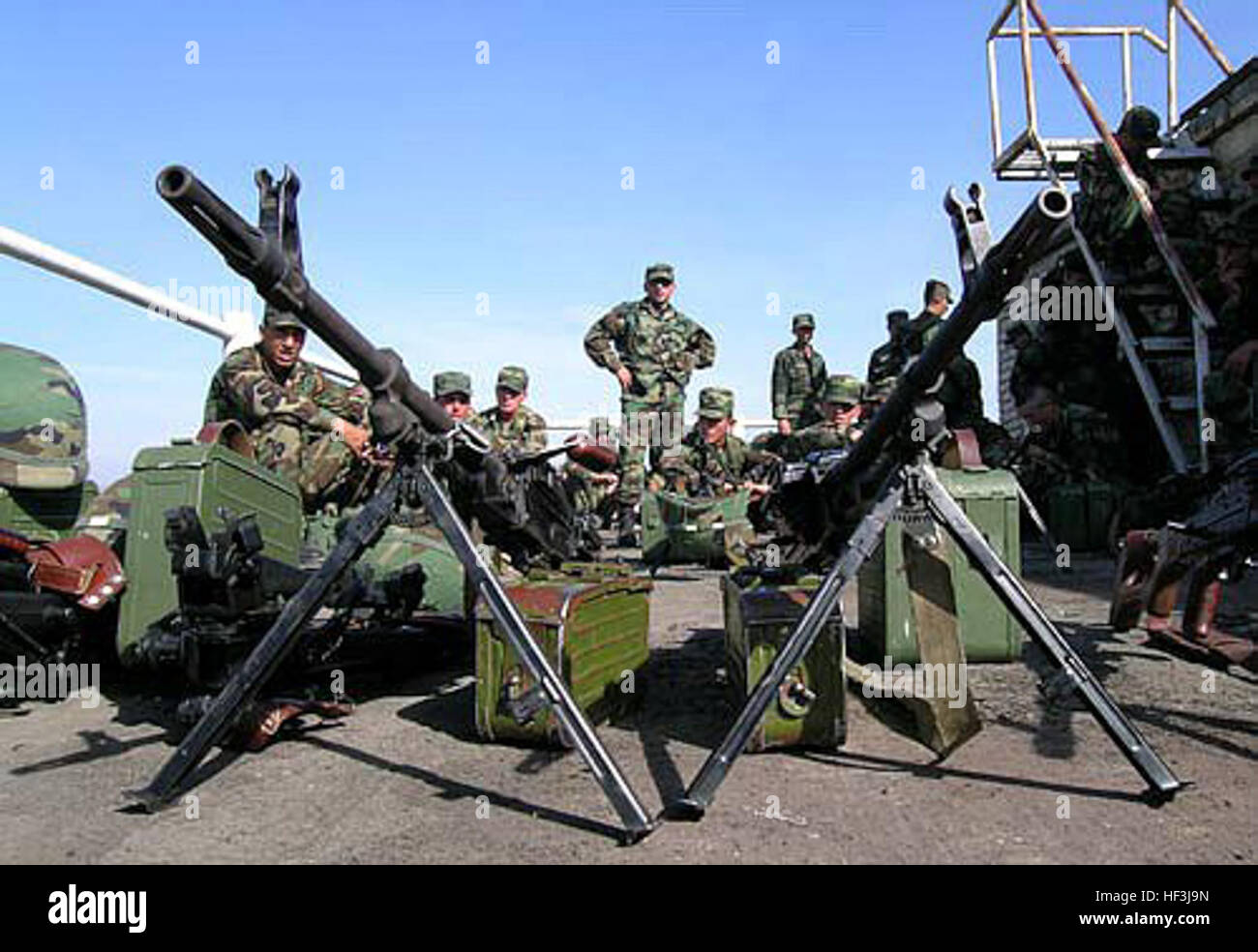 Georgian soldiers pkm Stock Photo - Alamy