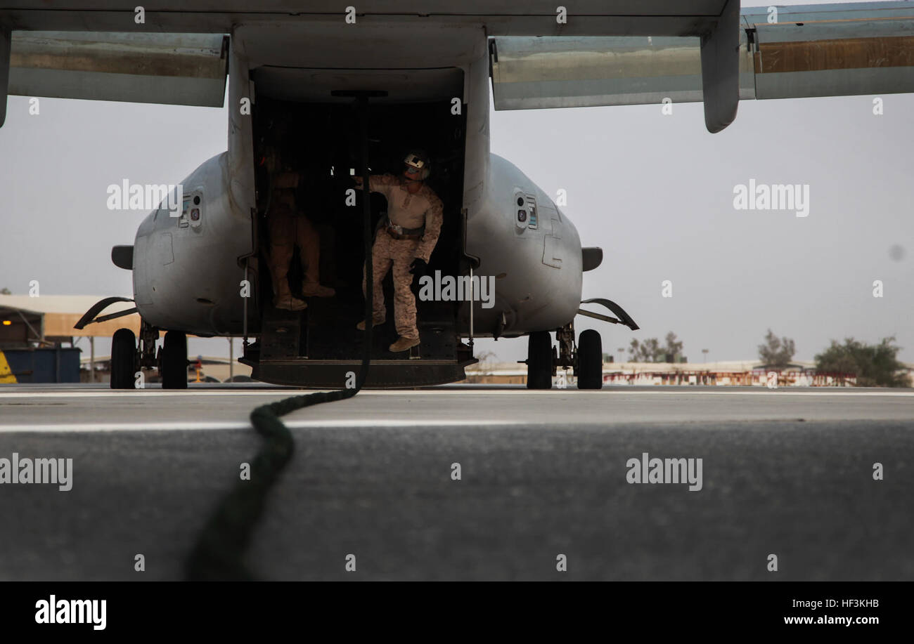 A U.S. Marine Helicopter Rope Suspension Training (HRST) Master with ...