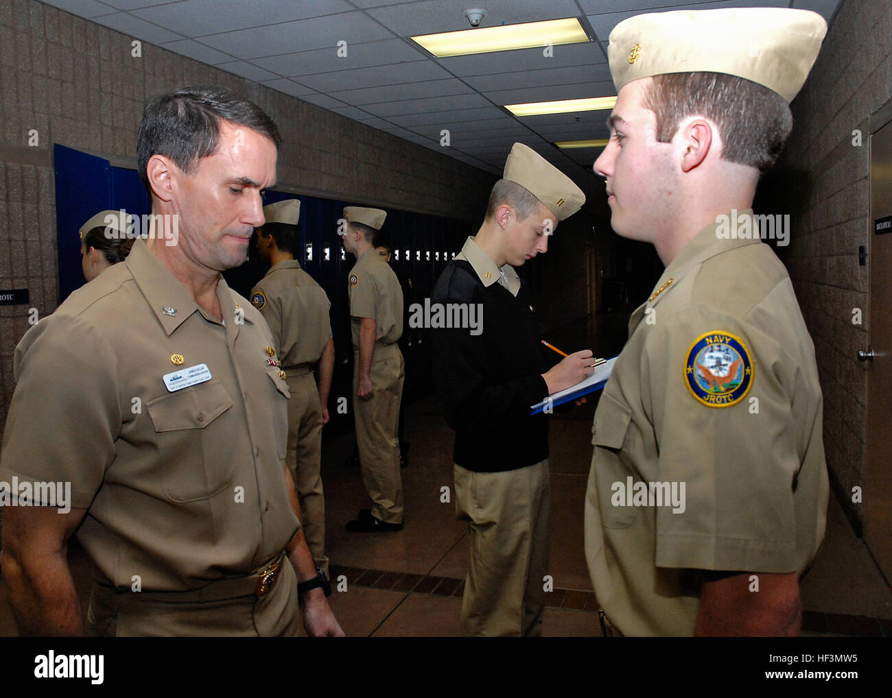 U.S. Navy Capt. James R. Dolan, left, commanding officer of Fleet and