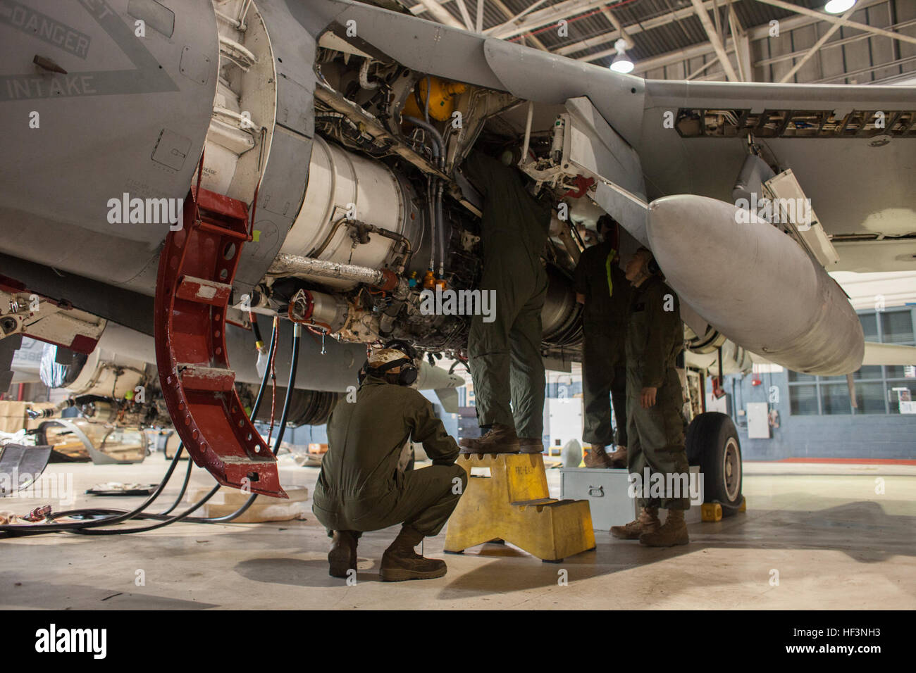 U.S. Marines assigned to Marine Tactical Electronic Warfare Squadron (VMAQ) 2, perform