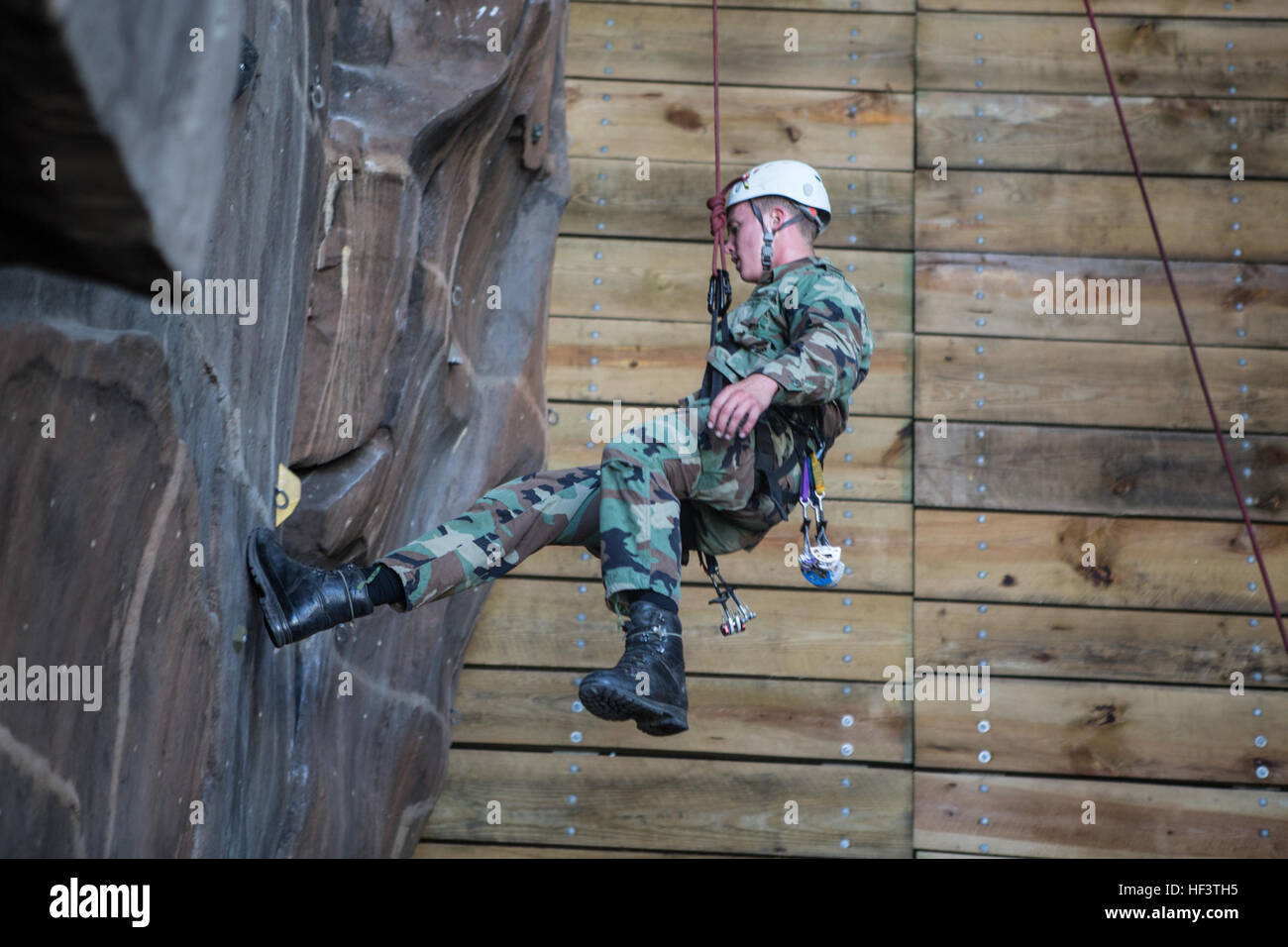 Pilmore Fast Rope Royal Netherlands Marines and U.S. Marines conduct fast roping and ...
