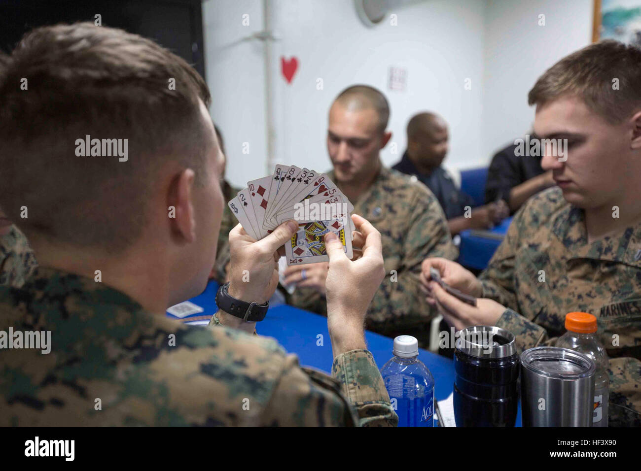 Marines and Sailors aboard the USS San Antonio (LPD17) enjoyed a night of blackjack, poker and