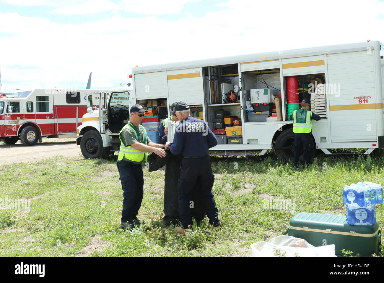Firefighters with the Marathon Co. Emergency Response Team (HAZMAT