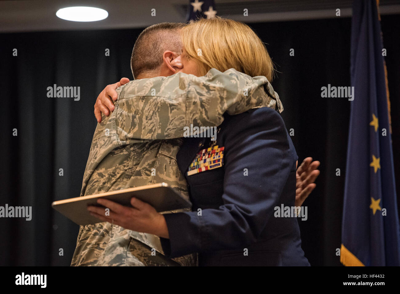 Col. Patty Wilbanks retired from the Alaska Air National Guard at a