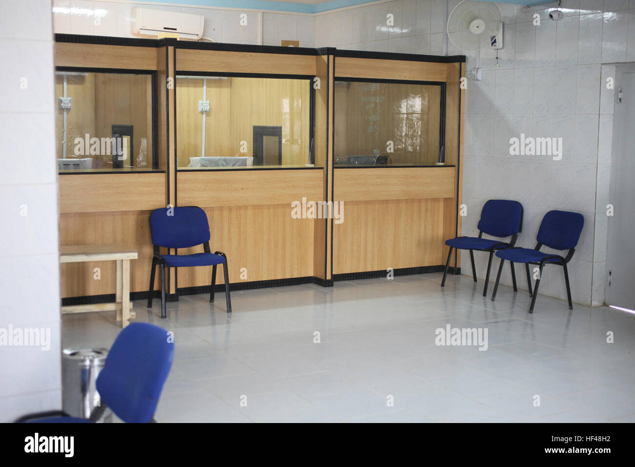 The interior of the new branch of the National Bank of Kabul in Delaram