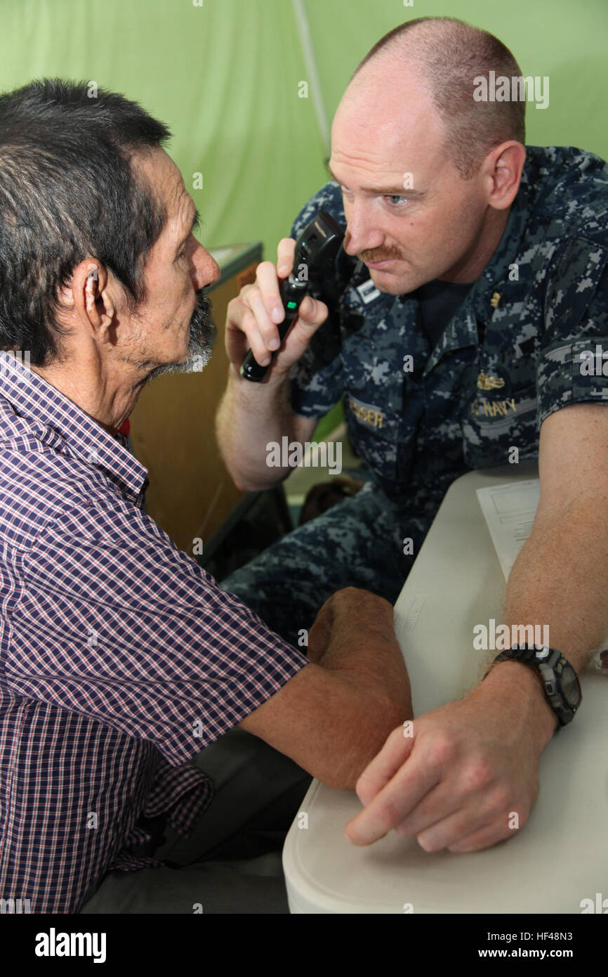 Navy Lt. Brian D. Engesser, an optometrist from Marine Corps Base Camp