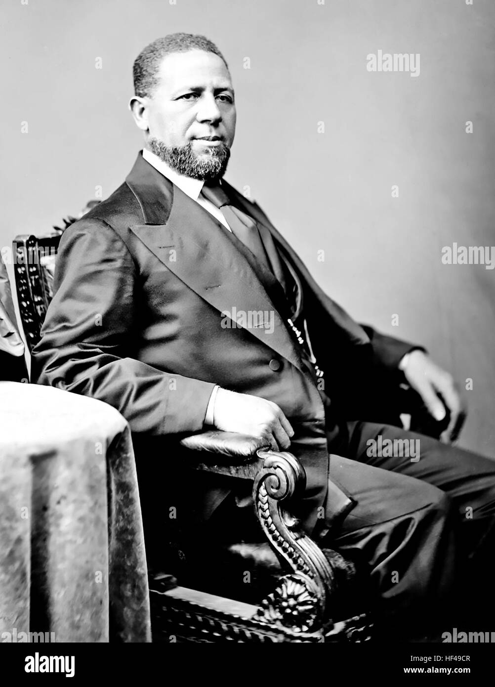 HIRAM REVELS (1827-1901) first African-American to serve in the United States Congress. Photo: Matthew Brady Stock Photo
