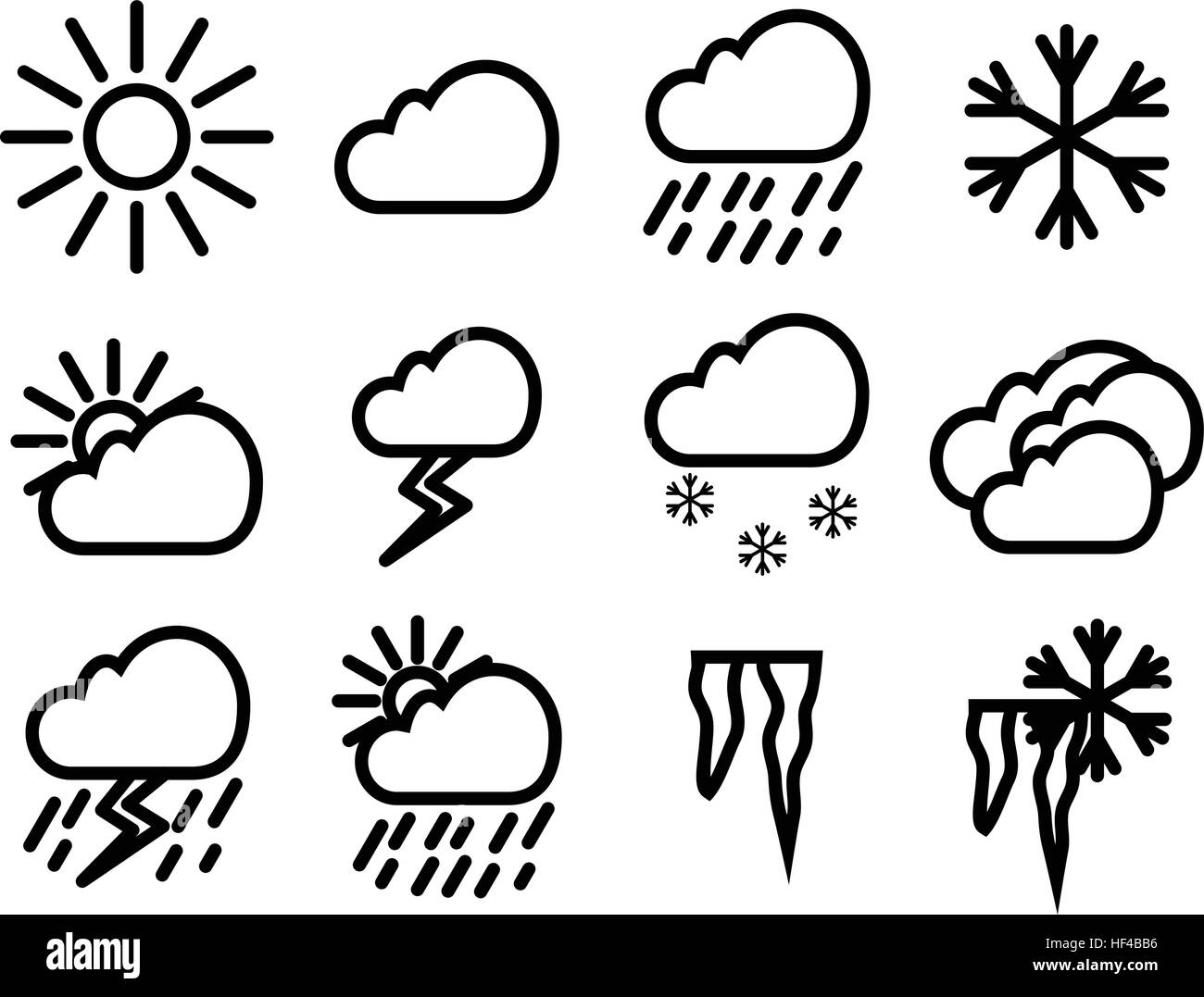 weather icon set Stock Vector Image & Art Alamy