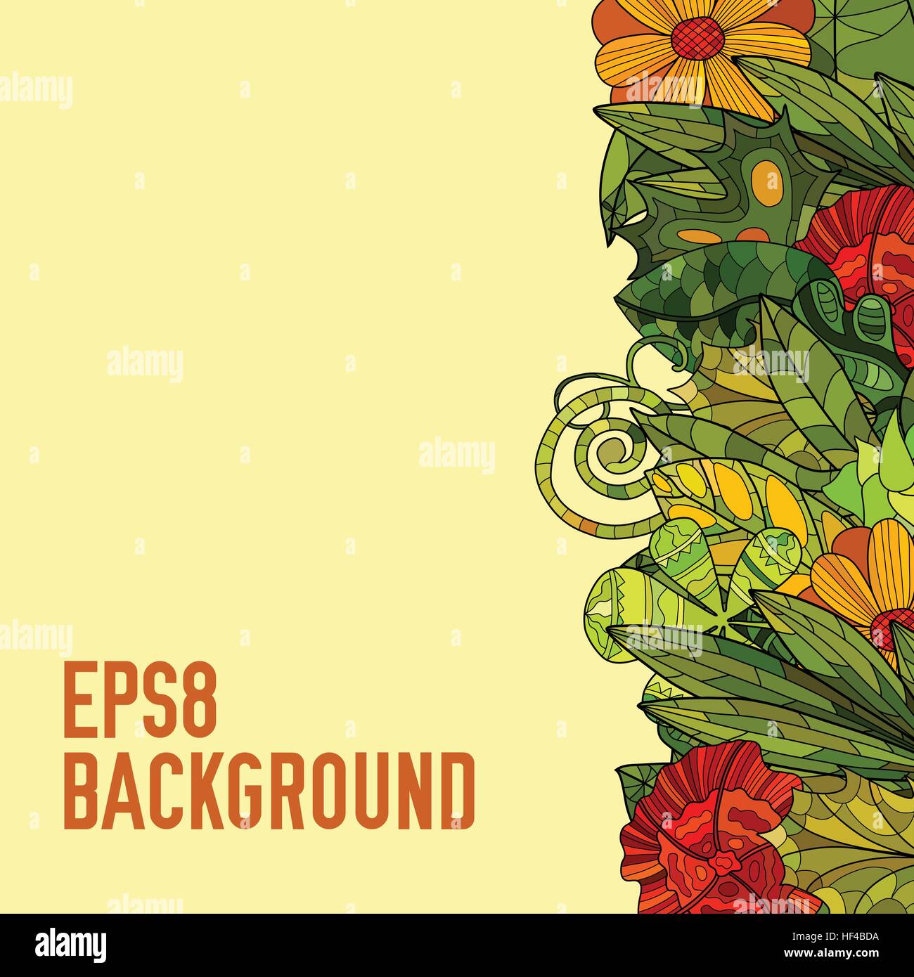 hand drawn floral background Stock Vector Image & Art - Alamy
