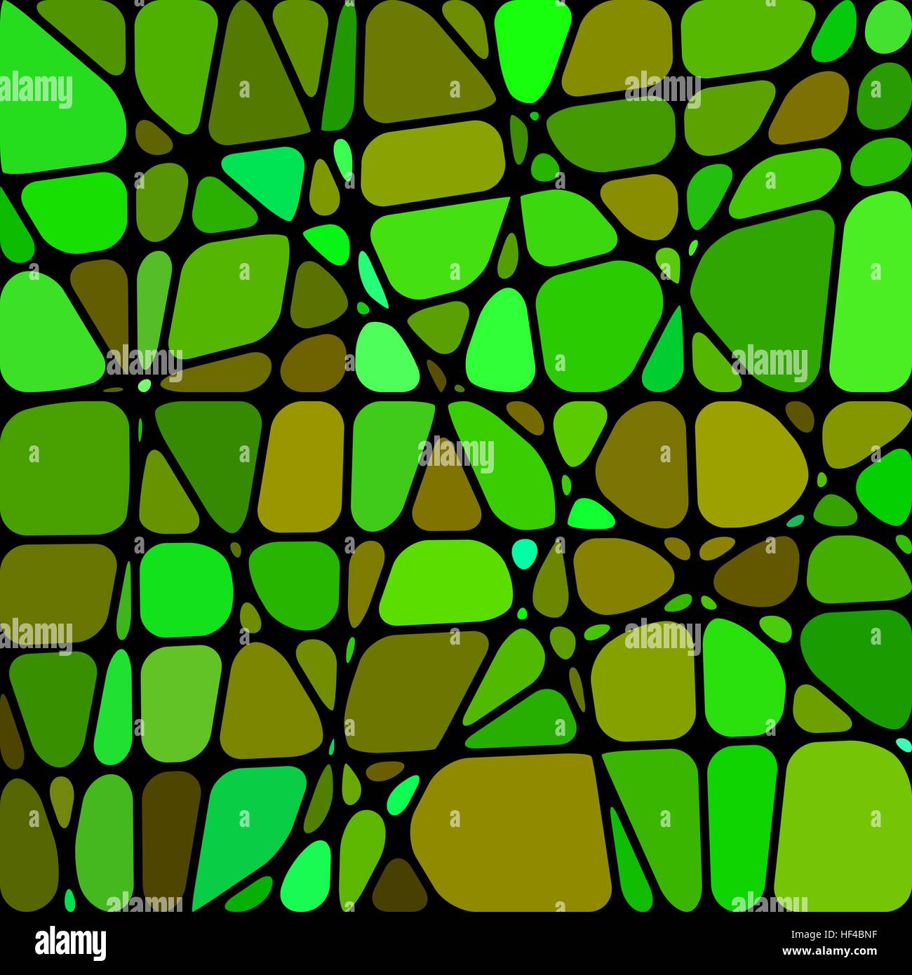 abstract vector stained-glass mosaic background - green and brown Stock ...