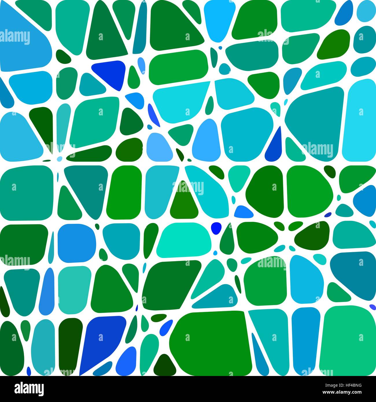 abstract vector stained-glass mosaic background - green and blue Stock ...
