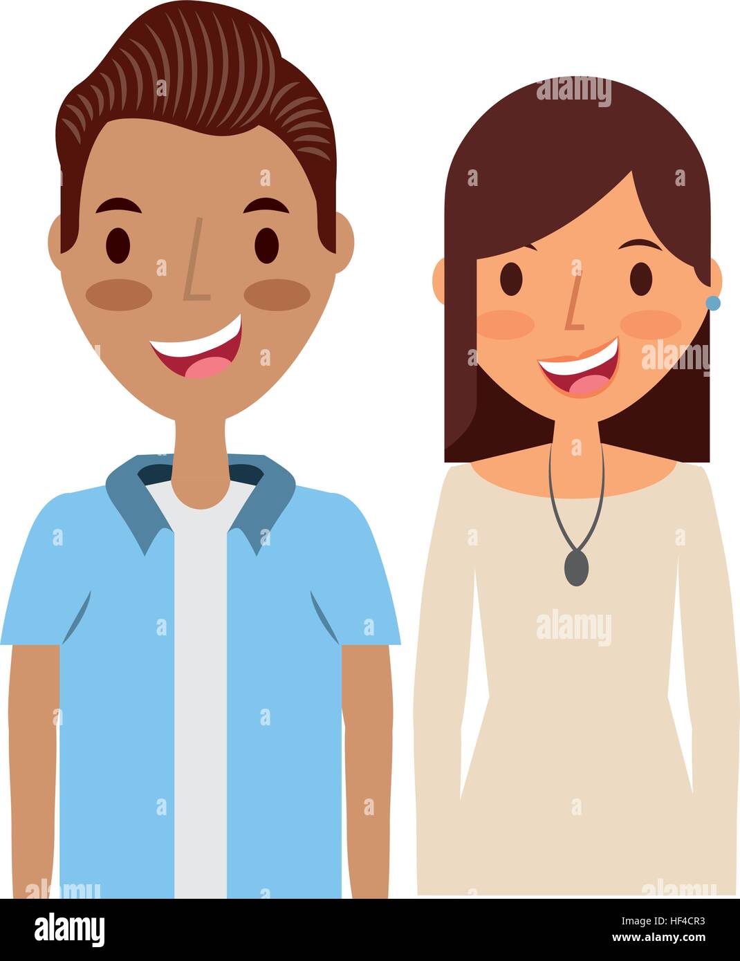young couple happy icon vector illustration design Stock Vector Image ...