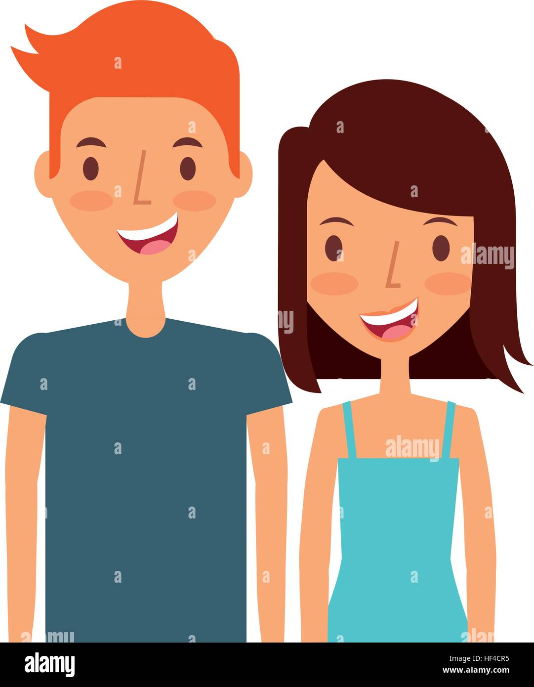 young couple happy icon vector illustration design Stock Vector Image ...