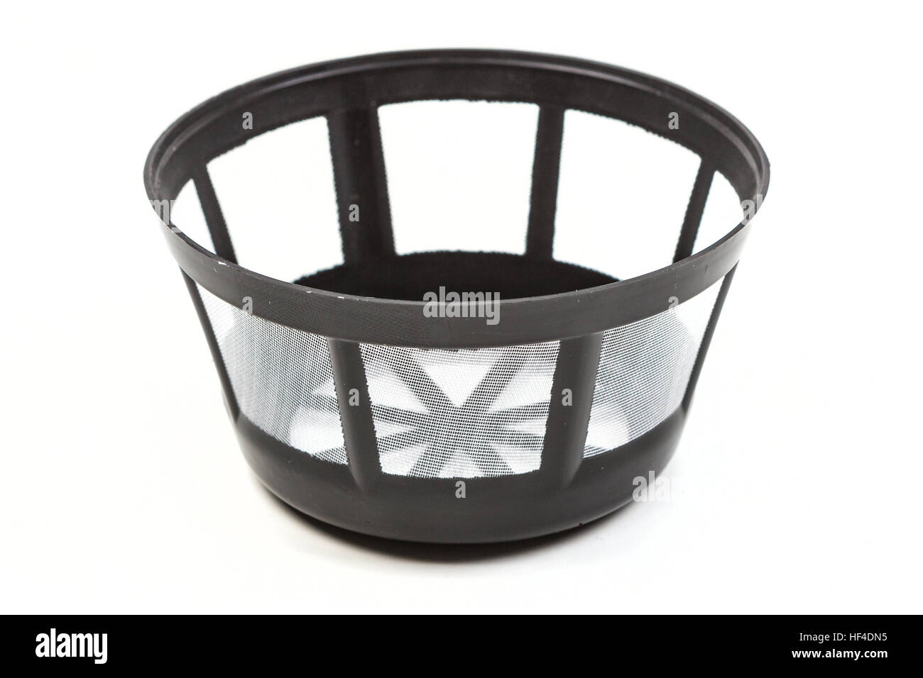 Empty reusable coffee filter isolated on white background Stock Photo