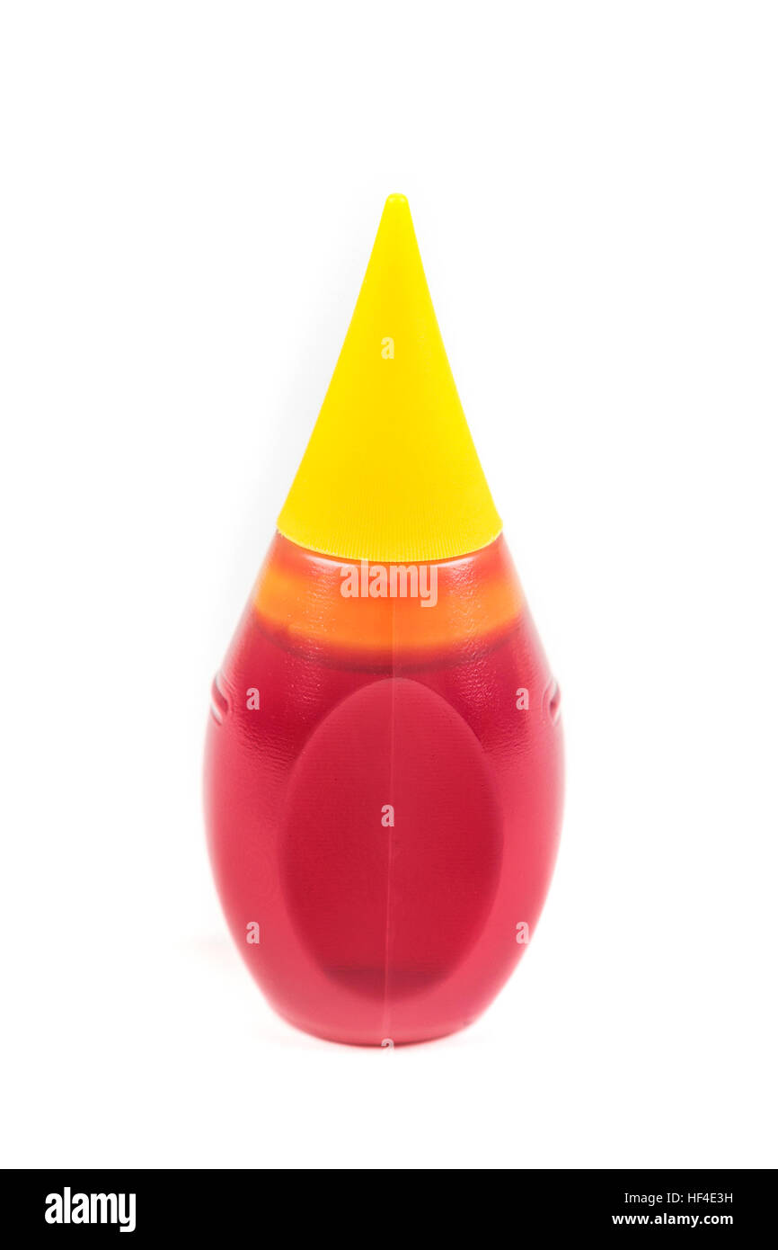 Yellow food coloring isolated on white background Stock Photo Alamy