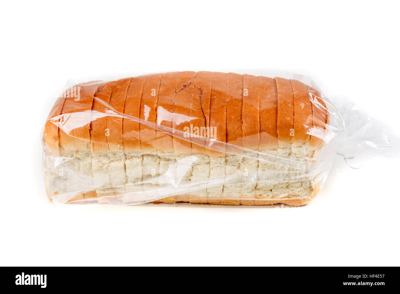 Loaf of whole grain bread in a bag isolated on white background Stock ...