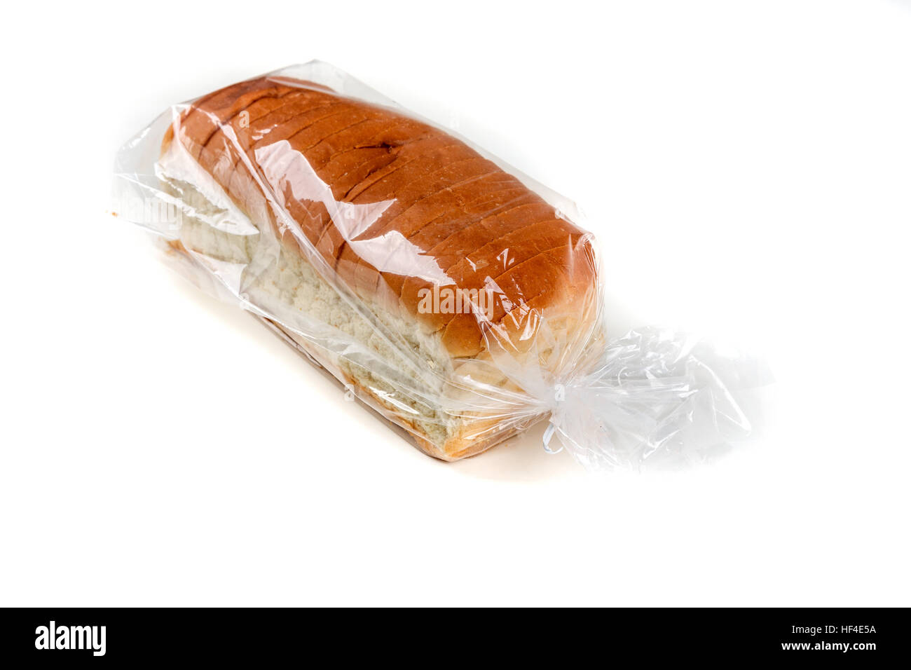 Loaf of whole grain bread in a bag isolated on white background Stock ...