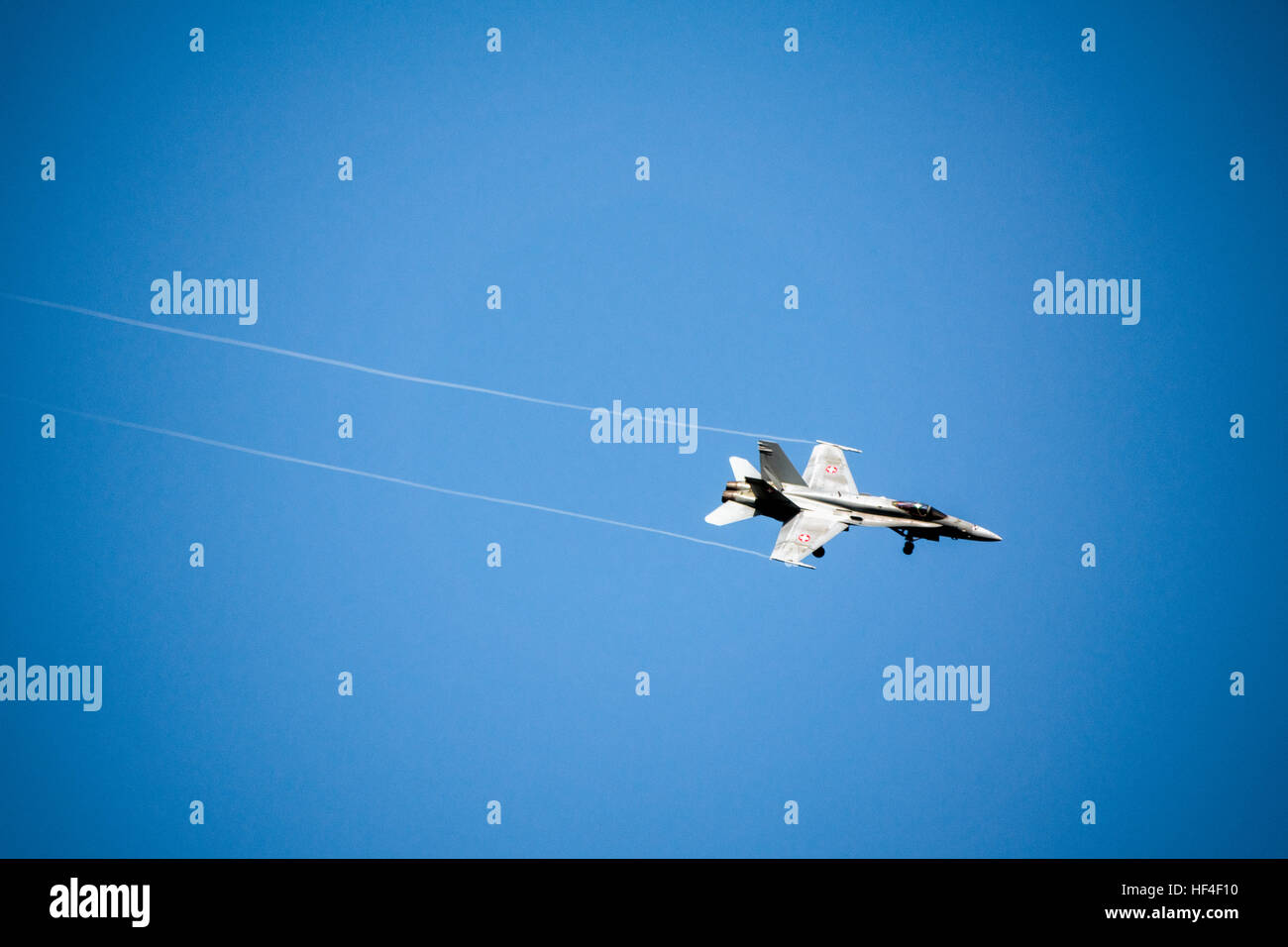 Swiss F-18 Hornet fighter aircraft Stock Photo