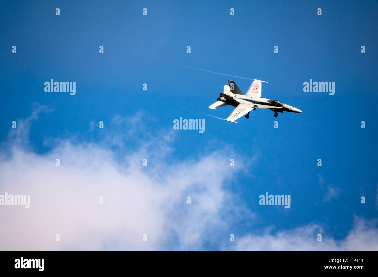 Swiss F-18 Hornet fighter aircraft Stock Photo