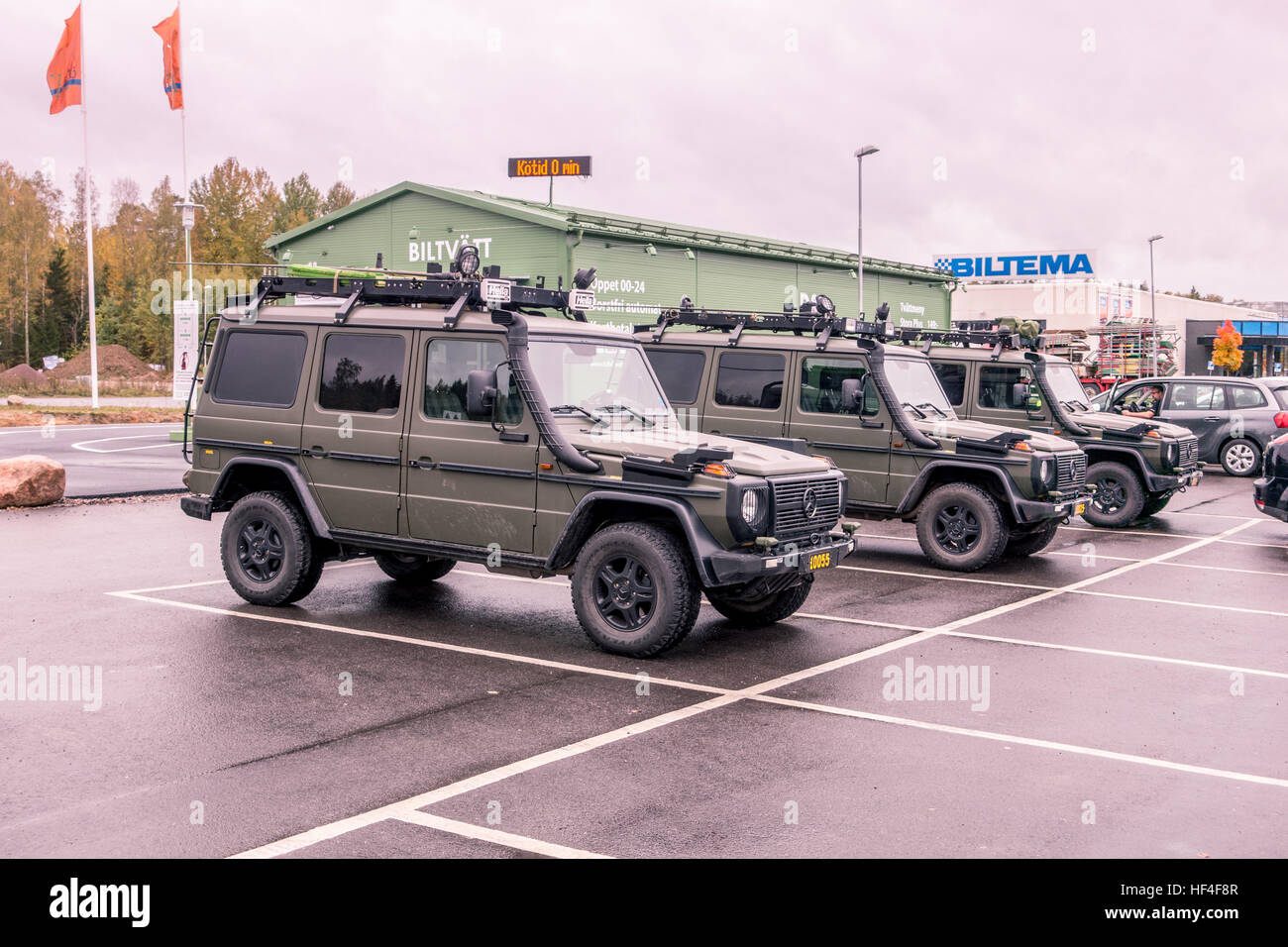 Swedish Military G-wagen Stock Photo