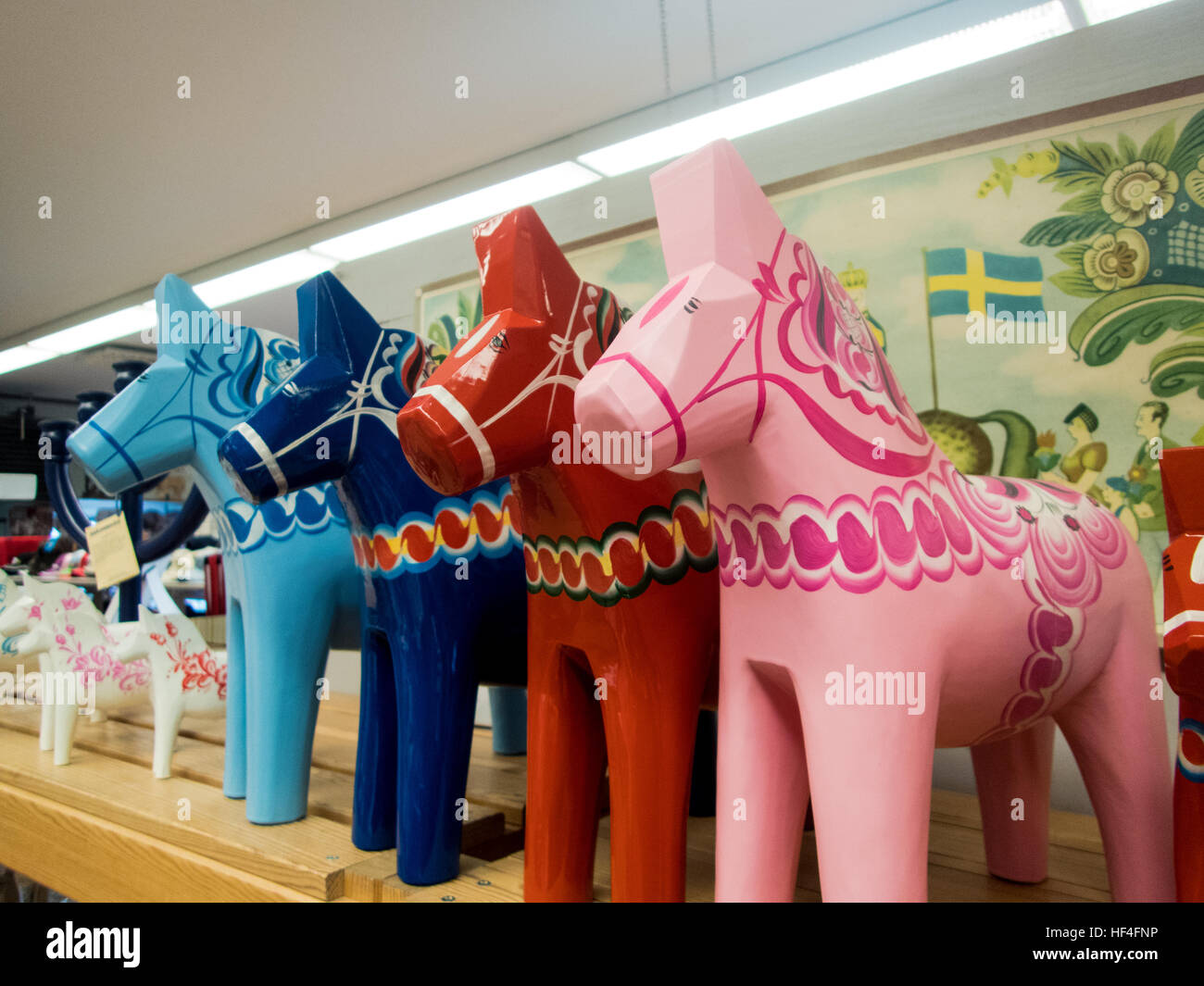 The Dala horse factory in Dalarna, Sweden Stock Photo