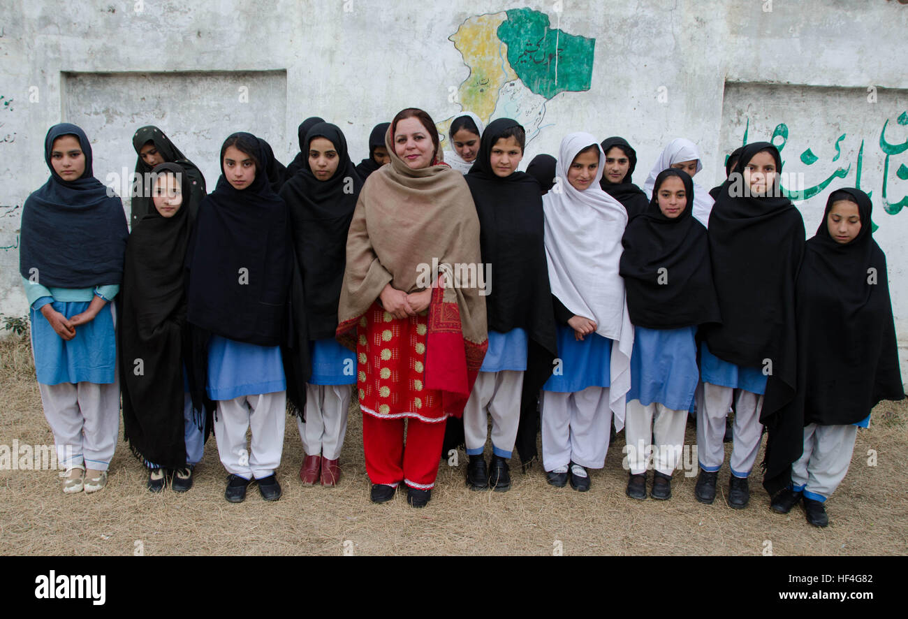 A school saved by a female school teacher from Taliban destruction in Swat,  Pakistan. Gul Khandana, s teacher from Swat stood against Taliban when they  came to burn the girls school down