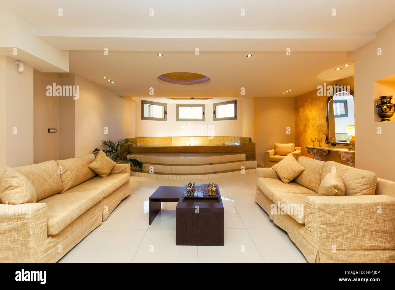 View of interior of a luxury apartment Stock Photo - Alamy