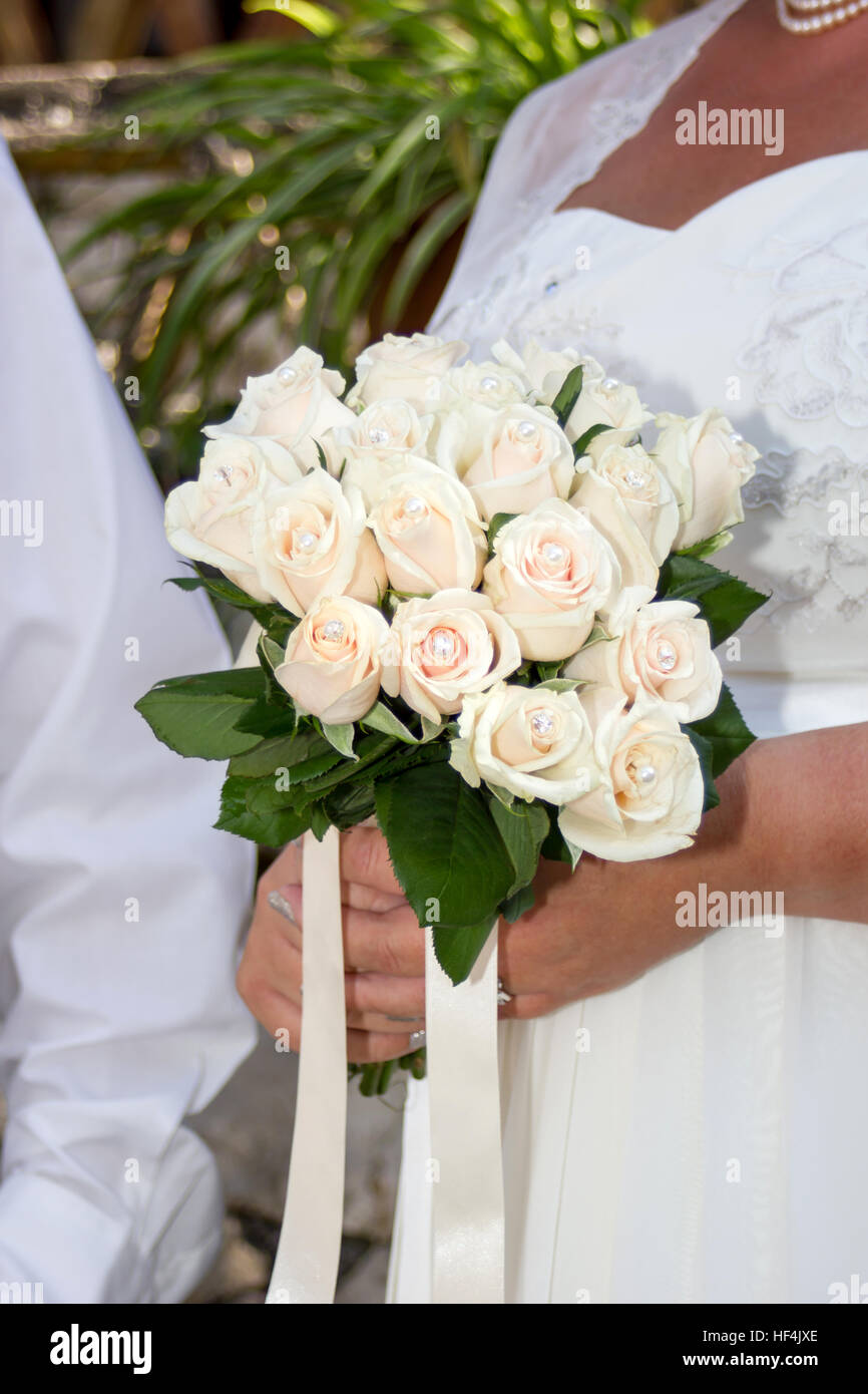 bride hold wedding bouquet Stock Photo Alamy