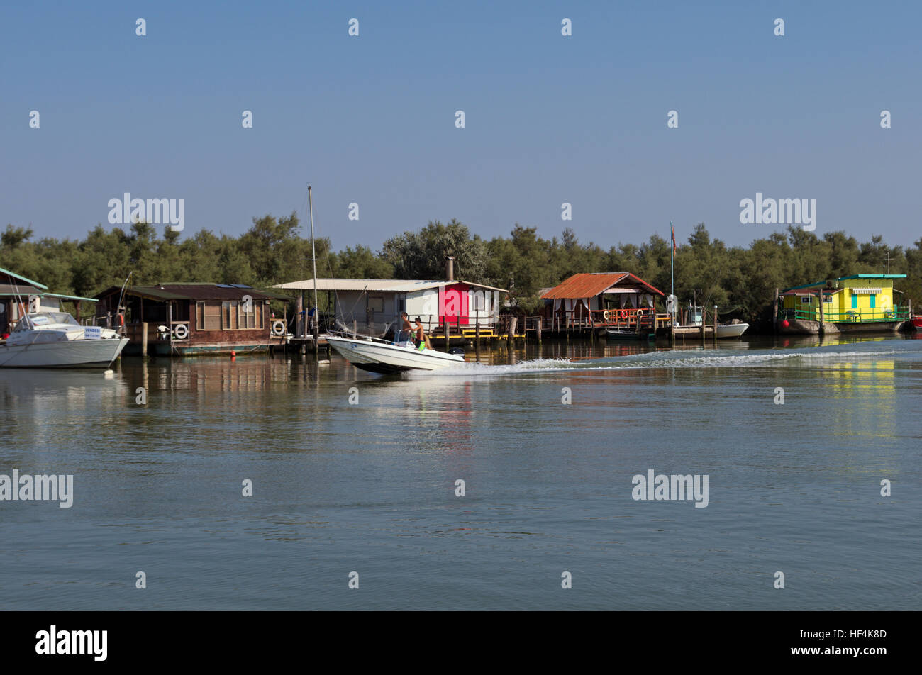 Sacca di Scardovari, Po river Delta regional park, Veneto region, Italy Stock Photo