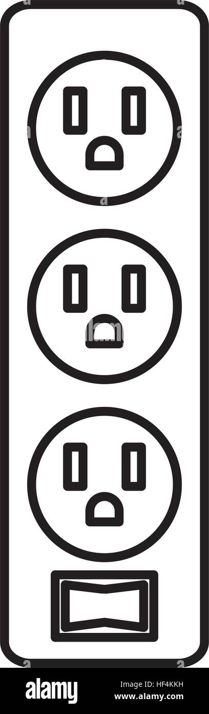 multi socket energy isolated icon vector illustration design Stock ...