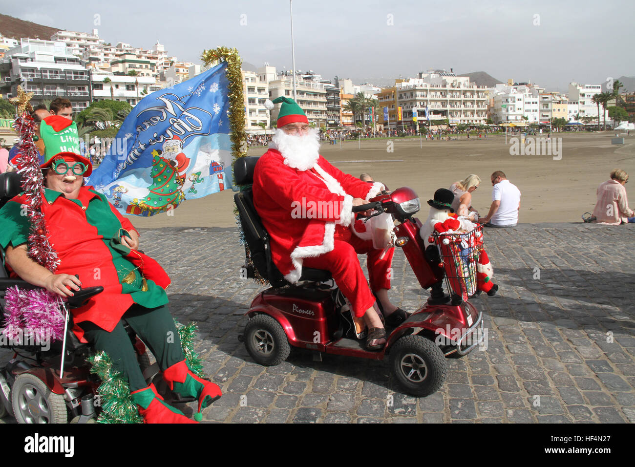 Tenerife Spain. 25th Dec 2016. People during the celebration of