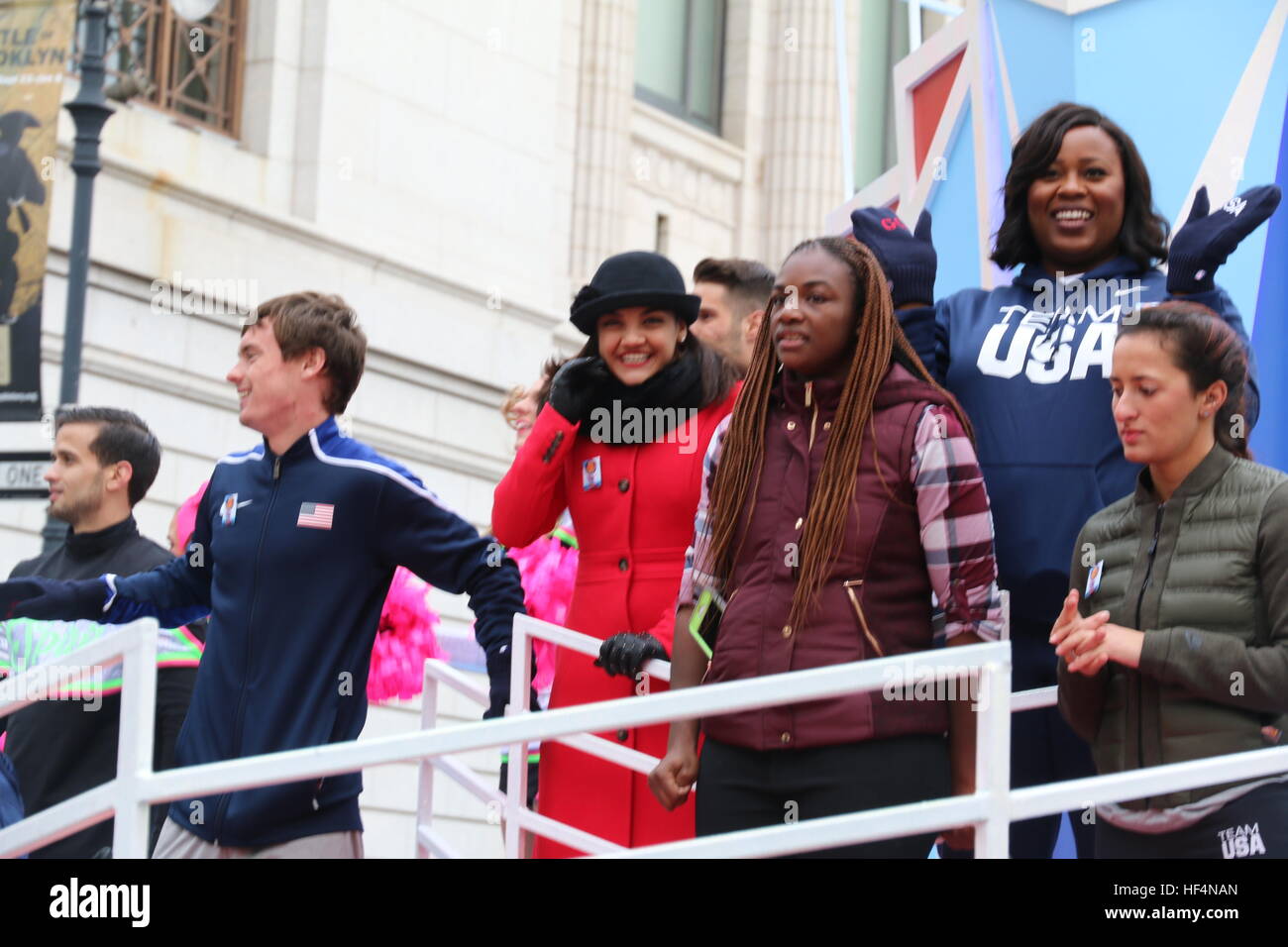 90th Annual Macy's Thanksgiving Day Parade  Featuring: USA Gymnastic Olympians Where: New York City, New York, United States When: 24 Nov 2016 Stock Photo