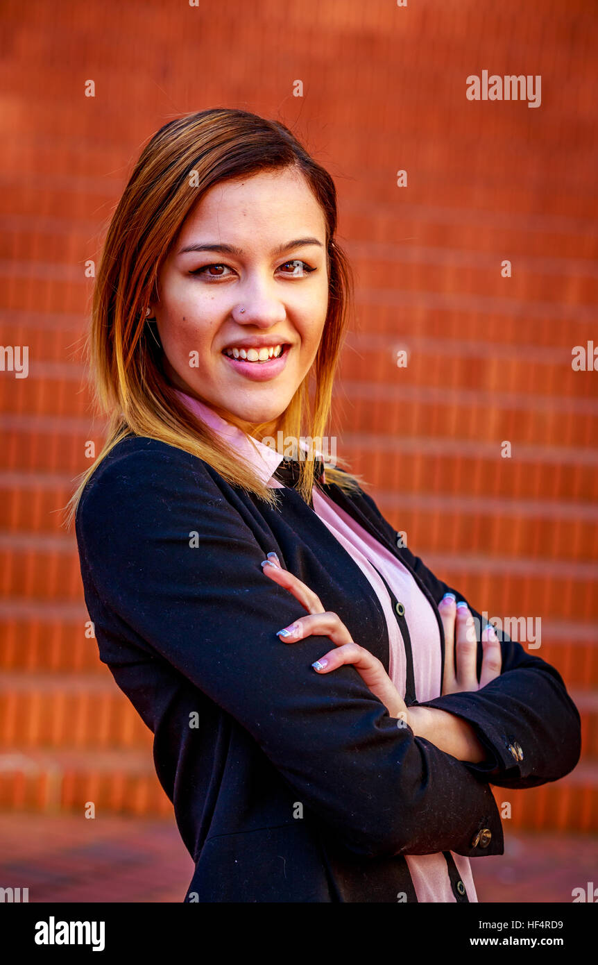 Modern portrait of a young professional business woman Stock Photo - Alamy