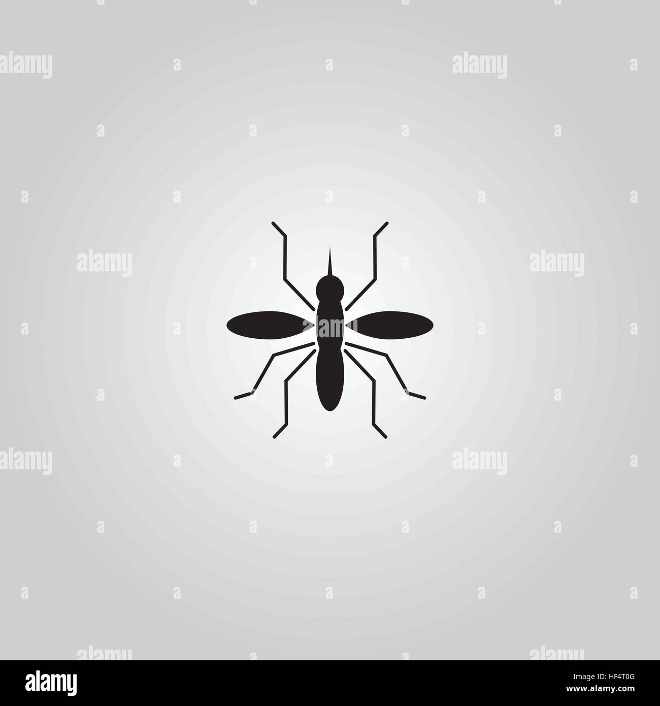 Mosquito icon vector. Flat icon isolated on the white background. Editable EPS file. Vector illustration. Stock Vector