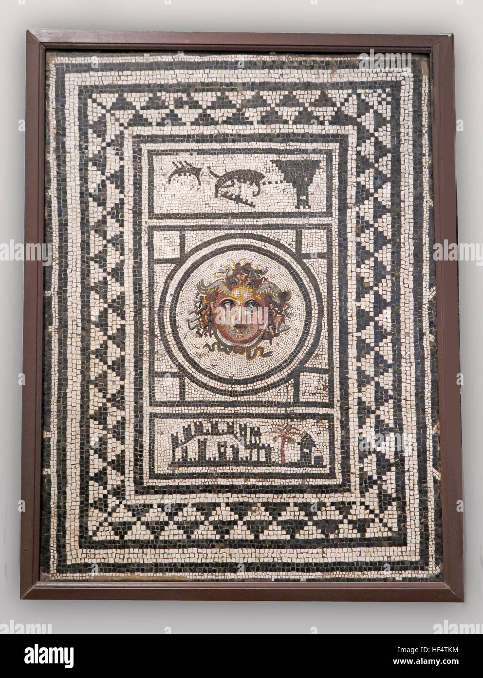 Mosaic from National Archaeological Museum, Naples, Italy Stock Photo