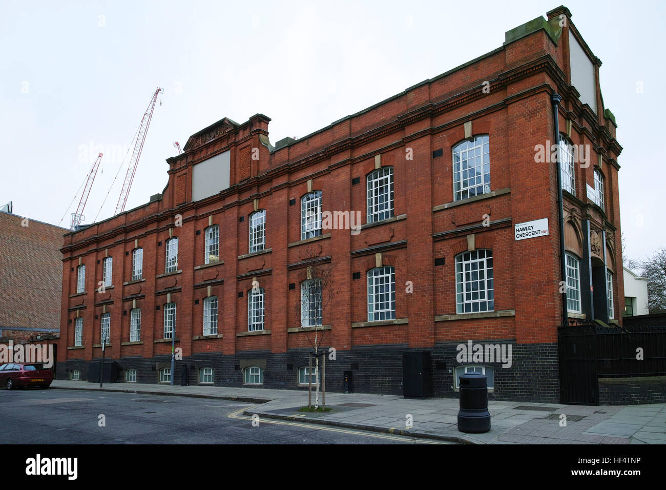 The Elephant House building, Hawley Crescent, Camden Town, the former Elephant Brewery now converted to offices. Stock Photo