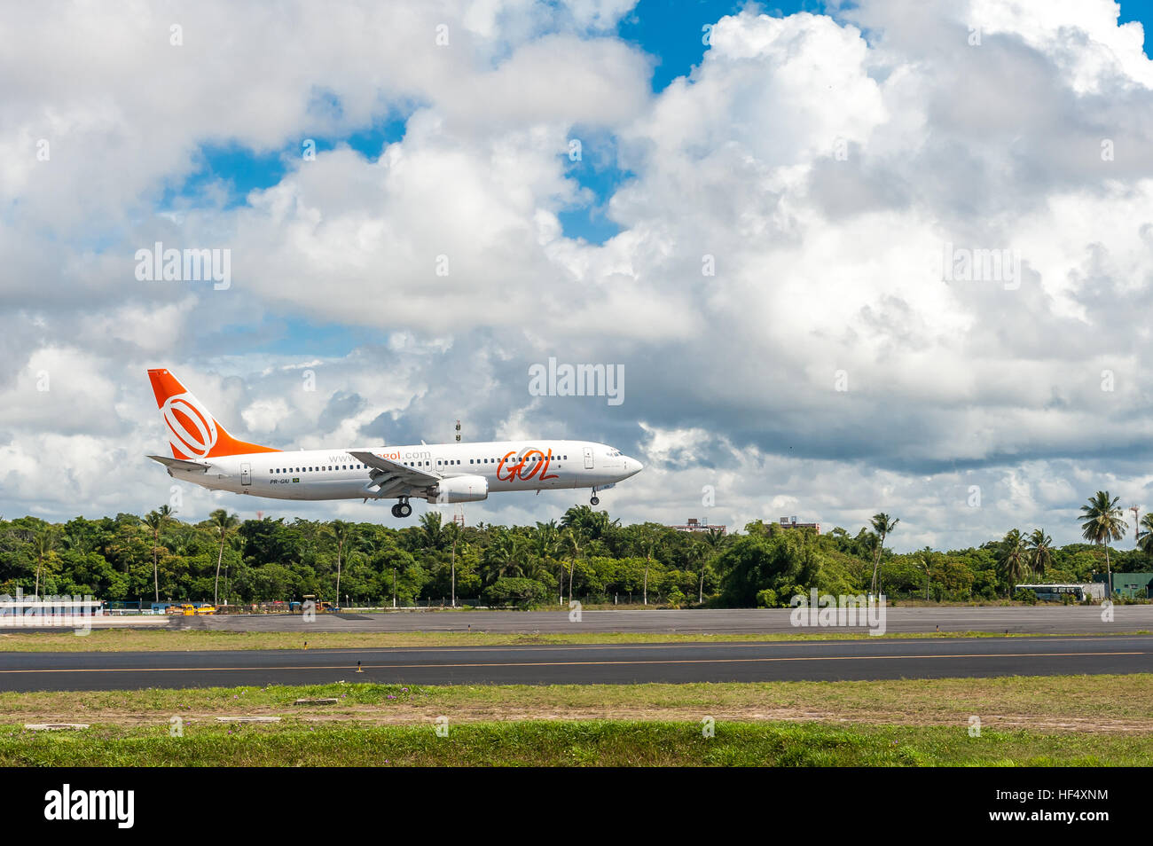 Brazil, Salvador, plane landing Stock Photo