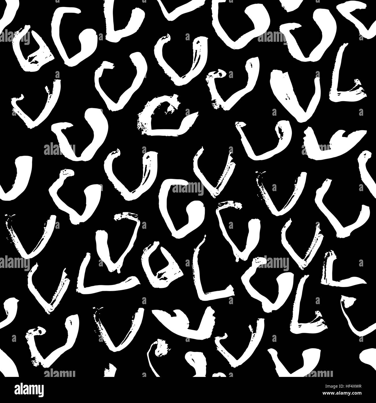 Vector illustration Leopard print seamless background pattern. Black ...