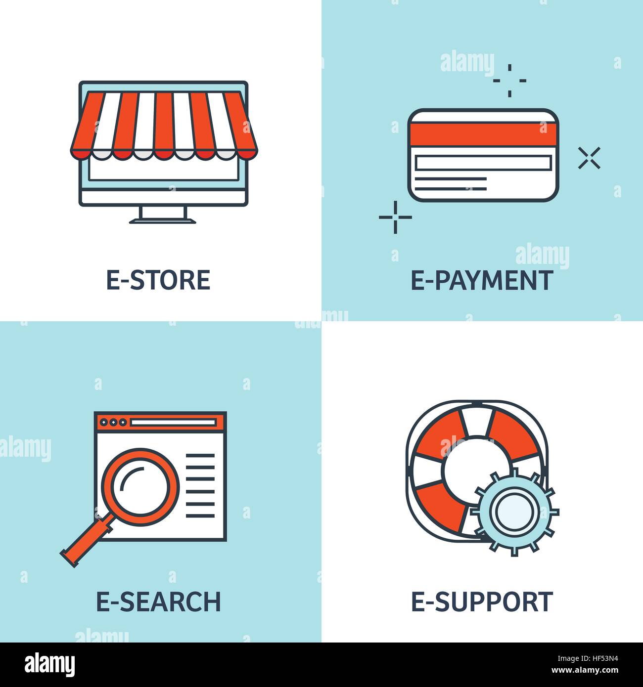 Web App Border Vector illustration. Set of flat backgrounds with lined borders ...