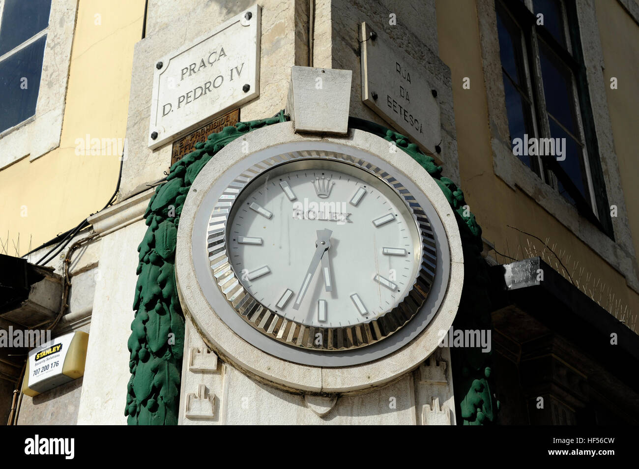 Big clock Rolex, Praca D. Pedro IV, Baixa, Lisboa, Lisbon, Portugal Stock  Photo - Alamy