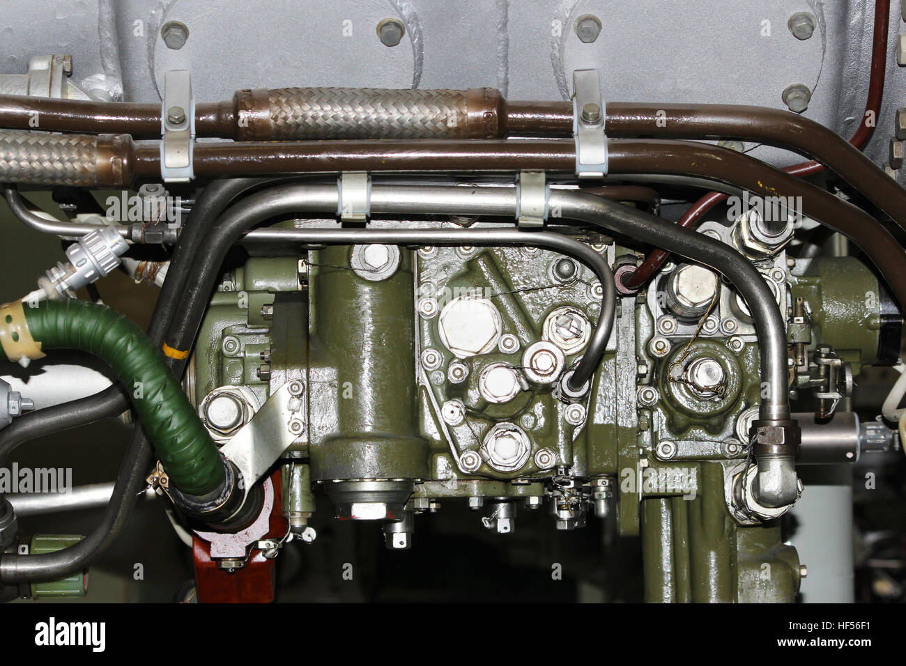 the internal structure of the aircraft engine, army aviation, military ...