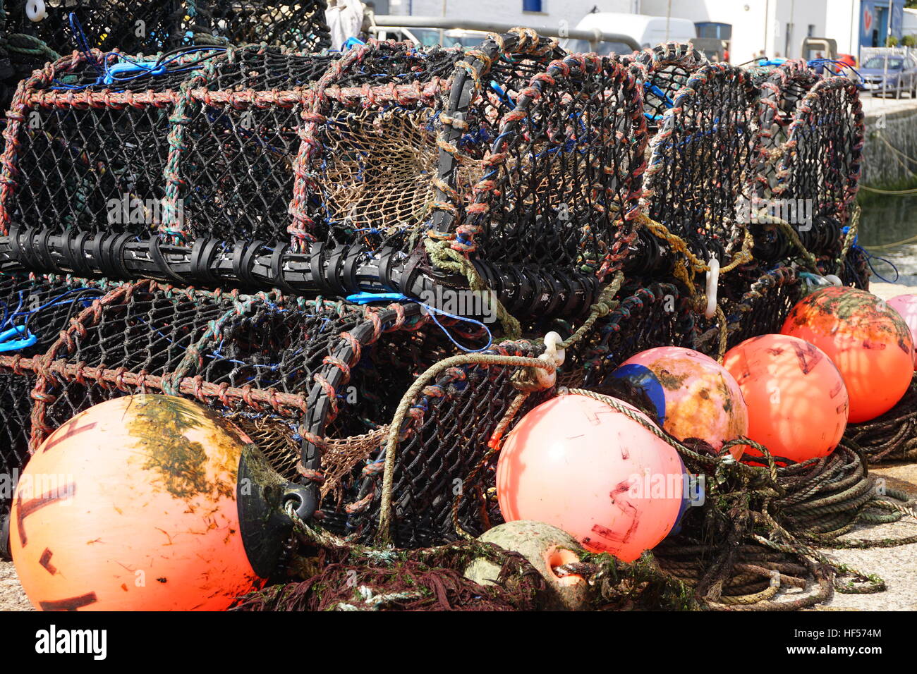 Lobster Pots Stock Photo